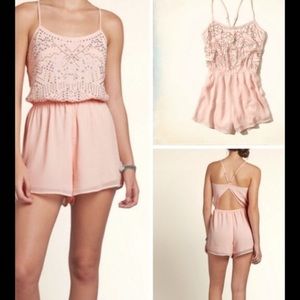 hollister pink jumpsuit
